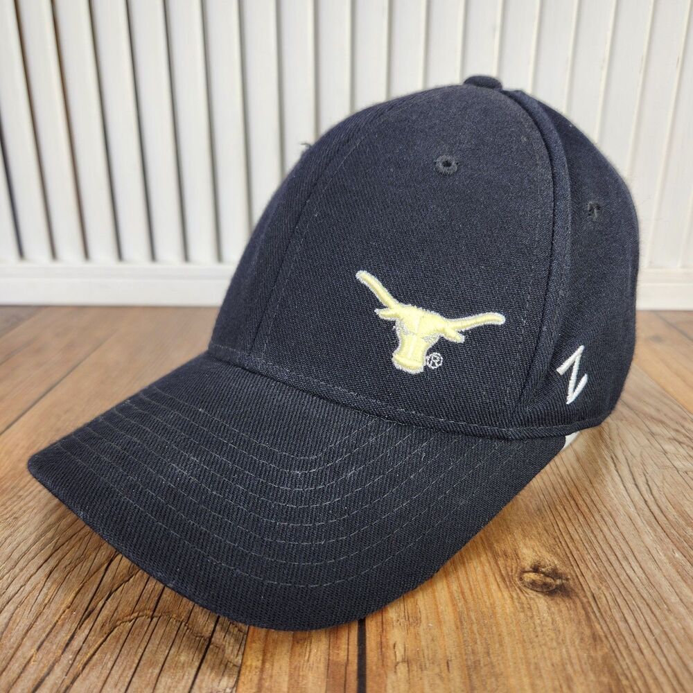 VTG Zephyr Texas Longhorns Eastbay Baseball Cap Size 7 Black NCAA Wool Blend Hat